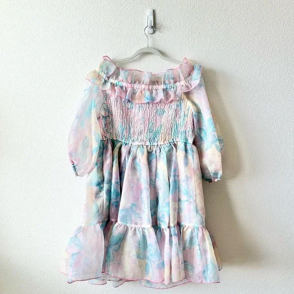 Selkie Stepmom Cherub Mini Dress in Pastel Pink Blue Size 2X - Picture 5 of 10